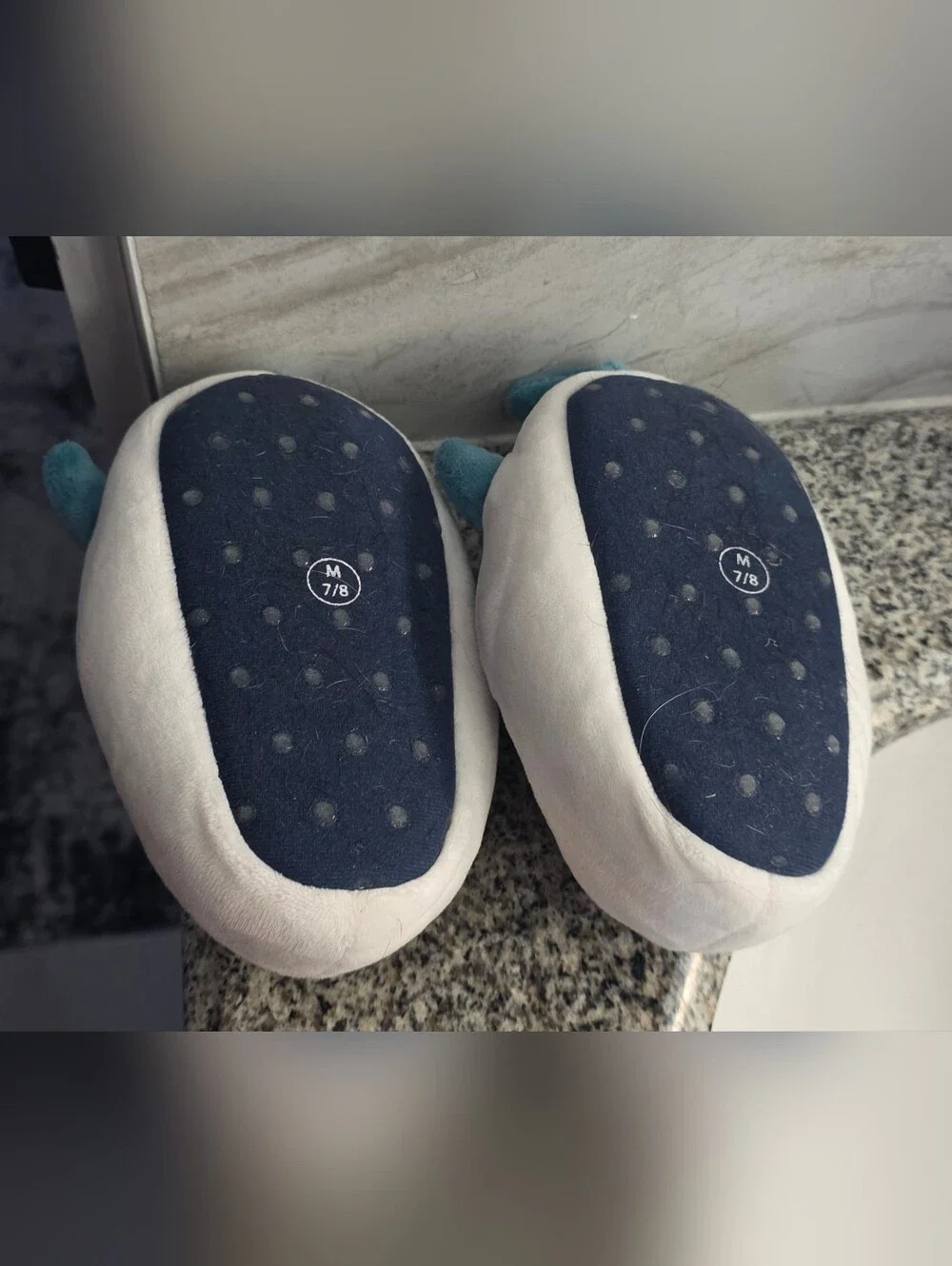 Cat & Jack Toddler Bruce Shark Loafer Slippers Blue 7T-8T: Non-Marking Sole